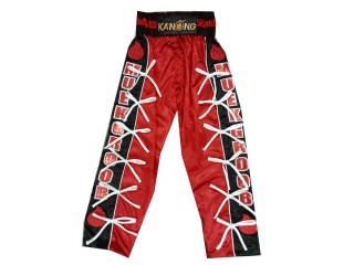 Personlig Kick Boxing Bukser : KNPANTS-005-Rød-Sort