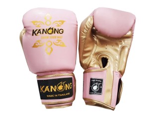 Kanong Muay Thai boksehandsker kvinder : Thai Power lyserød/guld