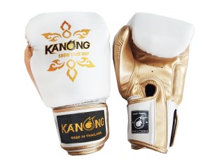 Kanong Muay Thai Boksehandsker : Thai Power hvid/guld