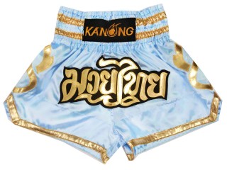 Kanong Thai Bokseshorts : KNS-121-Lyseblå