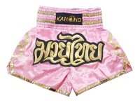 Kanong Thai Bokseshorts : KNS-121-lyserød