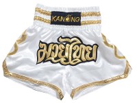 Kanong Thai Bokseshorts : KNS-121-hvid