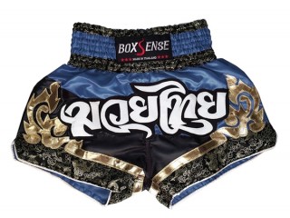 Boxsense Thai Bokseshorts : BXS-086-Mørkeblå