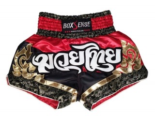 Boxsense kvinder Thai Bokseshorts : BXS-086-rød