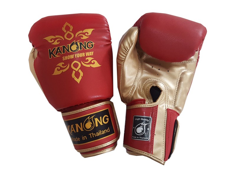 Kanong Trænings Boksehandsker : Thai Power rød/guld