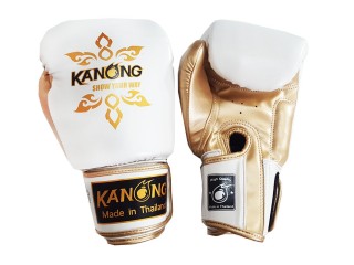 Kanong Muay Thai Boksehandsker : Thai Power hvid/guld