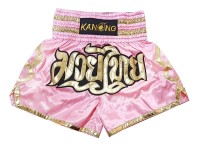Kanong Thai Bokseshorts : KNS-121-lyserød