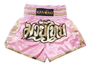 Kanong Thai Bokseshorts : KNS-121-lyserød