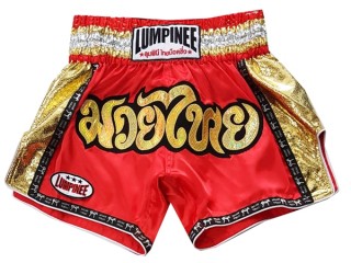 Lumpinee Muay Thai Kickboksning Shorts : LUM-045-rød