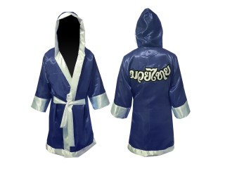 Kanong Muay Thai Boksning Kappe (Fight Robe) :  Mørkeblå