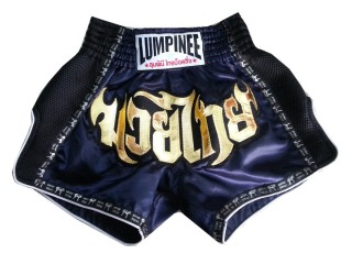 Lumpinee Retro Muay Thai Shorts til Damer : LUMRTO-003-Flåde