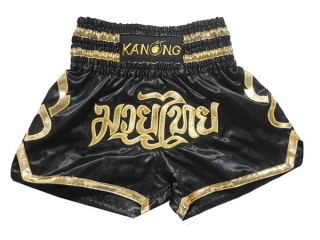 Kanong kvinder Thai Bokseshorts : KNS-121-sort