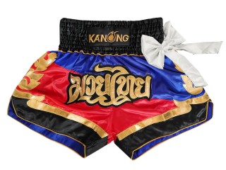 Kanong Thai Bokseshorts : KNS-130-Blå-Rød