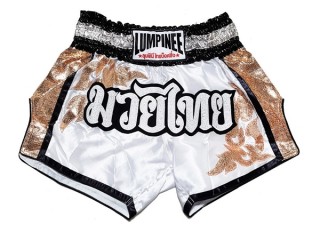 Lumpinee Muay Thai Kickboksning Shorts : LUM-043-hvid