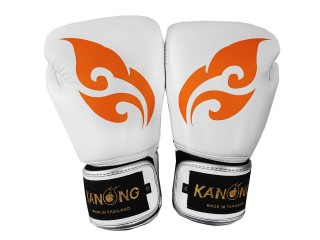 Kanong Boksehandsker (Mikrofiberlæder) : Thai-Wing-Hvid