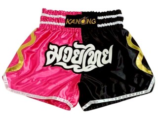 Kanong Thai Bokseshorts : KNS-14 3-Pink-Sort