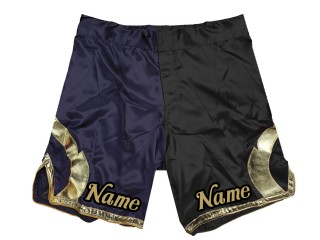 Tilpas MMA-shorts tilføj navn eller logo: Navy-Sort