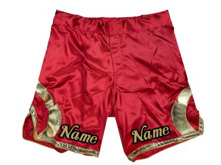 Tilpas MMA-shorts tilføj navn eller logo: Rød