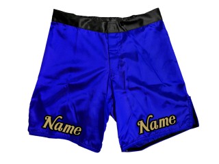 Custom MMA shorts med navn eller logo: Blå