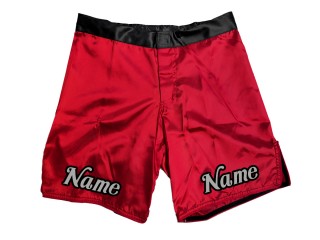 Custom MMA-shorts med navn eller logo: Rød