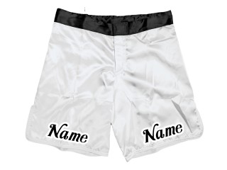 Specialdesignede MMA-shorts med navn eller logo: Hvide