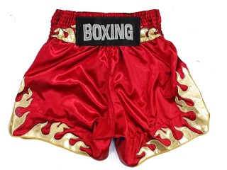 Personlig Bokseshorts Boxing Shorts : KNBSH-038-Rød