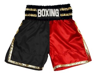 Personlig Bokseshorts Boxing Shorts : KNBSH-039-Sort-Rød