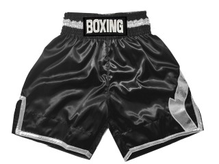 Personlig Bokseshorts Boxing Shorts : KNBSH-036-Sort-sølv