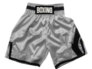 Personlig Bokseshorts Boxing Shorts : KNBSH-036-sølv