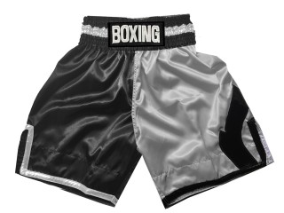Personlig Bokseshorts Boxing Shorts : KNBSH-037-TT-Sort-sølv