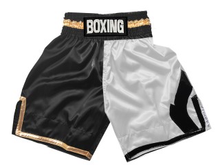 Personlig Bokseshorts Boxing Shorts : KNBSH-037-TT-Sort-Hvid