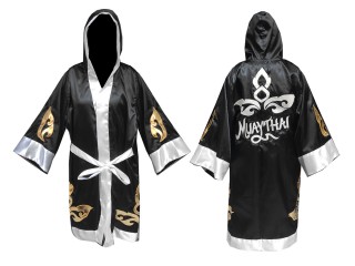 Personlig Muay Thai Bokse tøj - Kappe :  KNFIR-143-Sort