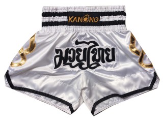 Kanong Thai Bokseshorts : KNS-143-Hvid