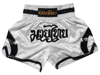 Kanong Thai Bokseshorts : KNS-144-Hvid