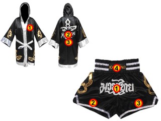 Kanong Personlig Boksning Kappe + Personlig Muay Thai Shorts