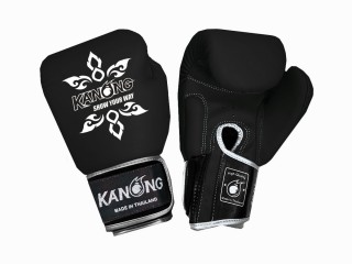 Kanong Muay Thai handsker (Ægte læder) : Sort