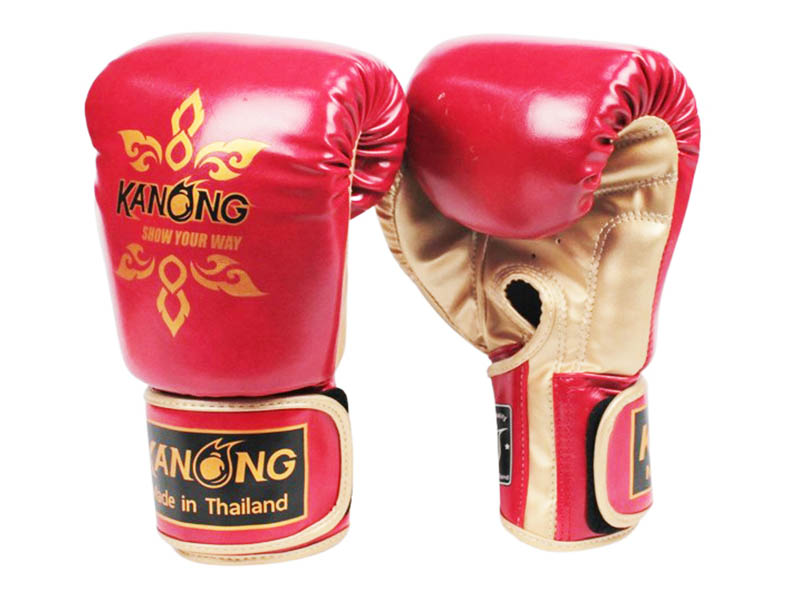 Kanong Muay Thai Boksehandsker : Thai Power rød/guld
