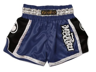 Kanong Retro Thai Boksning Shorts til Damer : KNSRTO-208-Marine blå