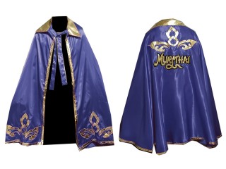 Personlig Muay Thai Batman Robe : Marine blå Lai Thai