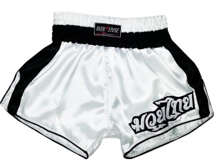 Boxsense Retro Thai Bokseshorts : BXSRTO-002-Hvid