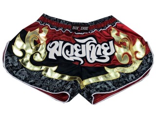 Boxsense Retro Thai Bokseshorts : BXSRTO-028-Rød