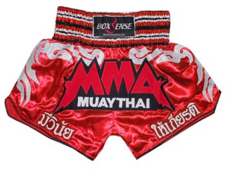 Boxsense Thai Bokseshorts : BXS-066-Rød