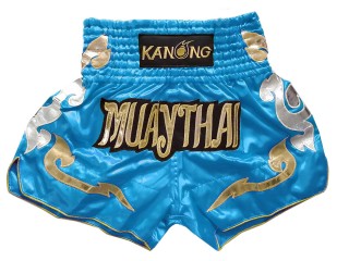 Kanong Thai Bokseshorts : KNS-126-Himmelblå