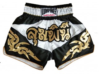 Lumpinee Muay Thai Kickboksning Shorts : LUM-049-Hvid