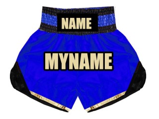 Personlig Bokseshorts Boxing Shorts : KNBSH-022-Blå