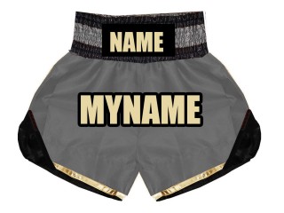 Personlig Bokseshorts Boxing Shorts : KNBSH-022-Sølv