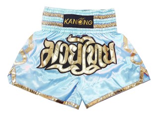 Kanong Thai Bokseshorts : KNS-121-Lyseblå