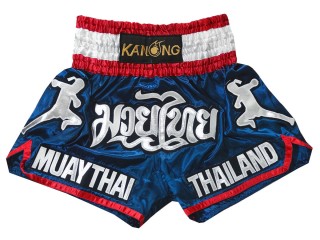 Kanong Thai Bokseshorts : KNS-133-Marine blå