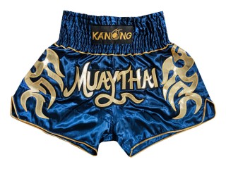 Kanong Thai Bokseshorts : KNS-134-Marine blå