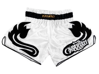 Kanong Retro Thai Bokseshorts : KNSRTO-209-Hvid